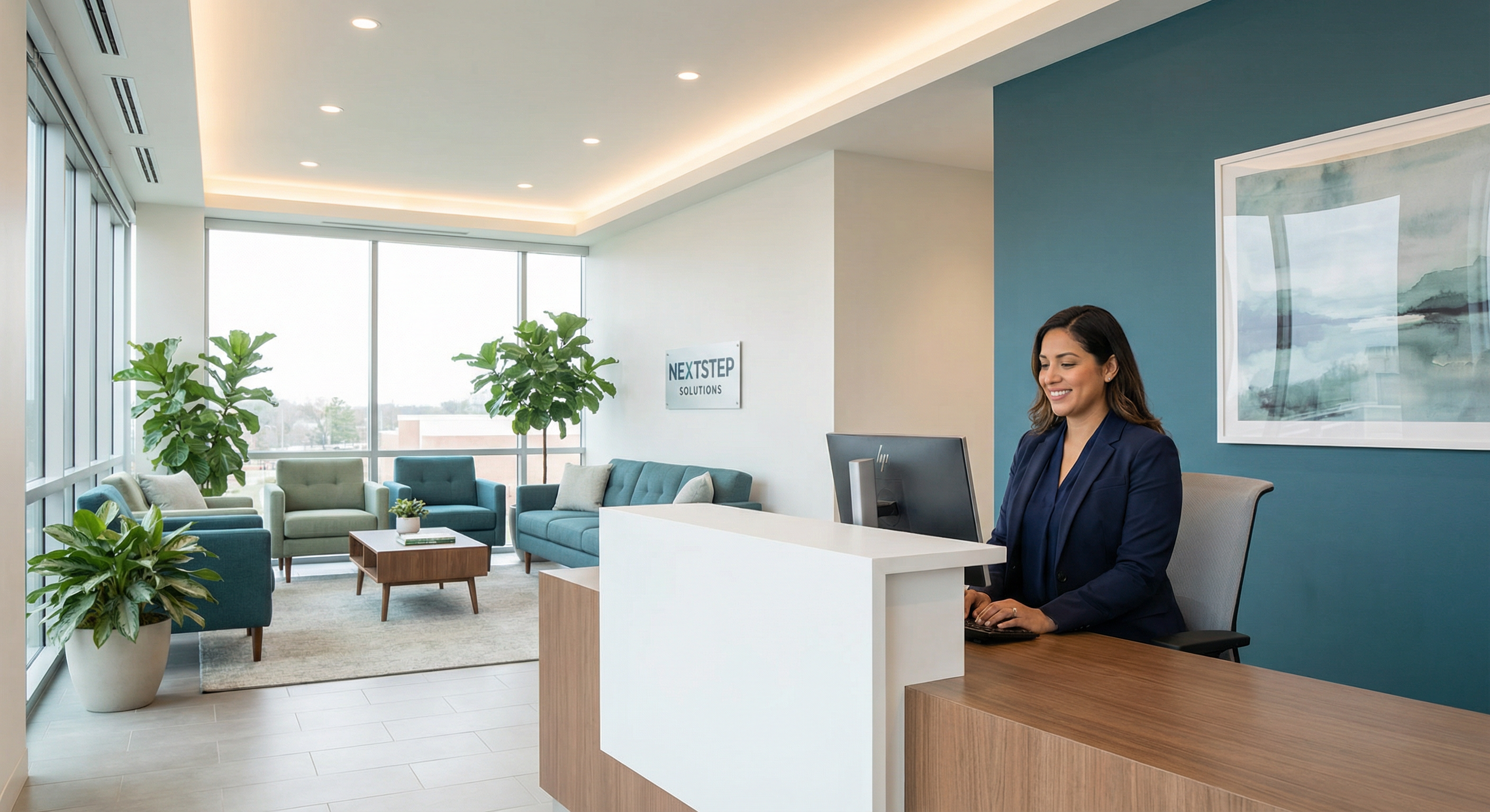 Professional reception area